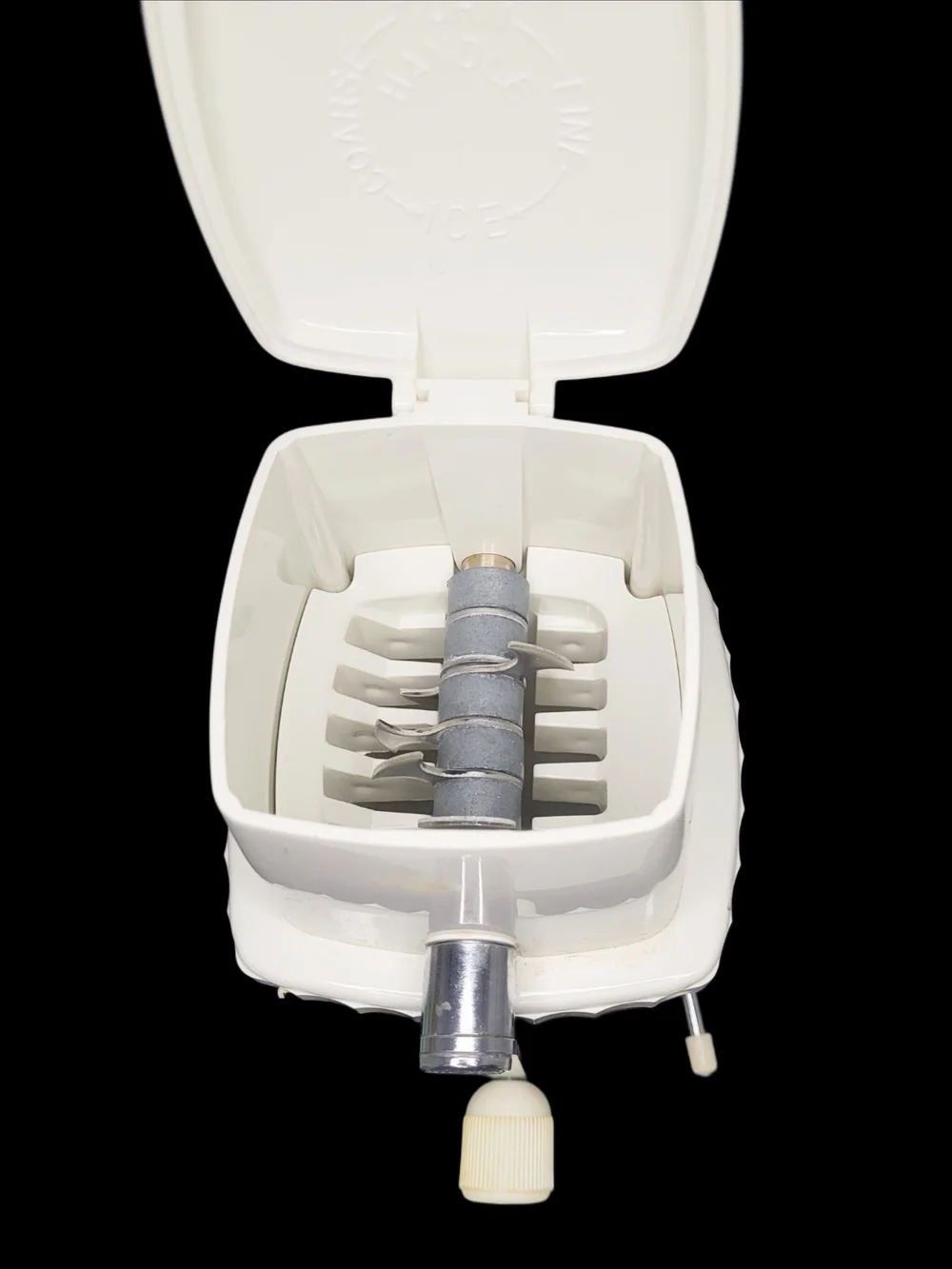 Vintage 1950s Swing Away White Manual Ice Crusher Excellent Condition Barware